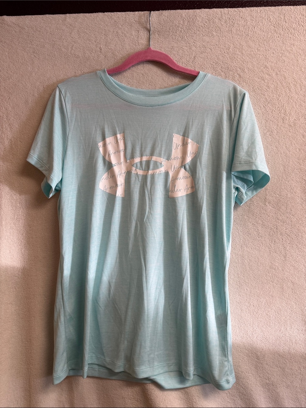 Under Armour Light Aqua Short Sleeve Logo Tee